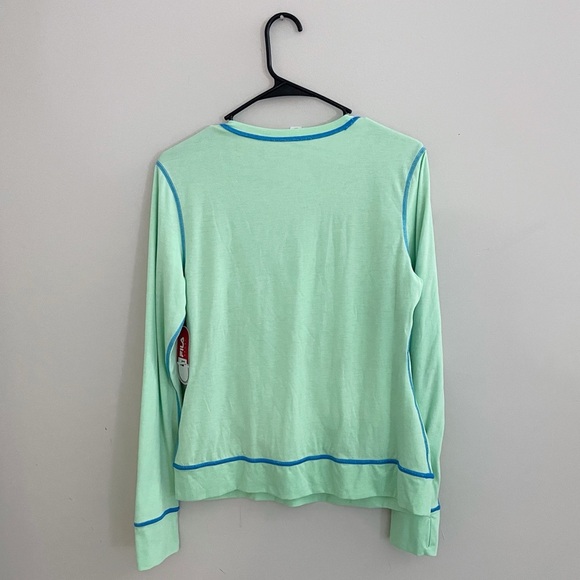 Fila reversible mint green long sleeve top activewear athletic apparel running - Picture 3 of 5